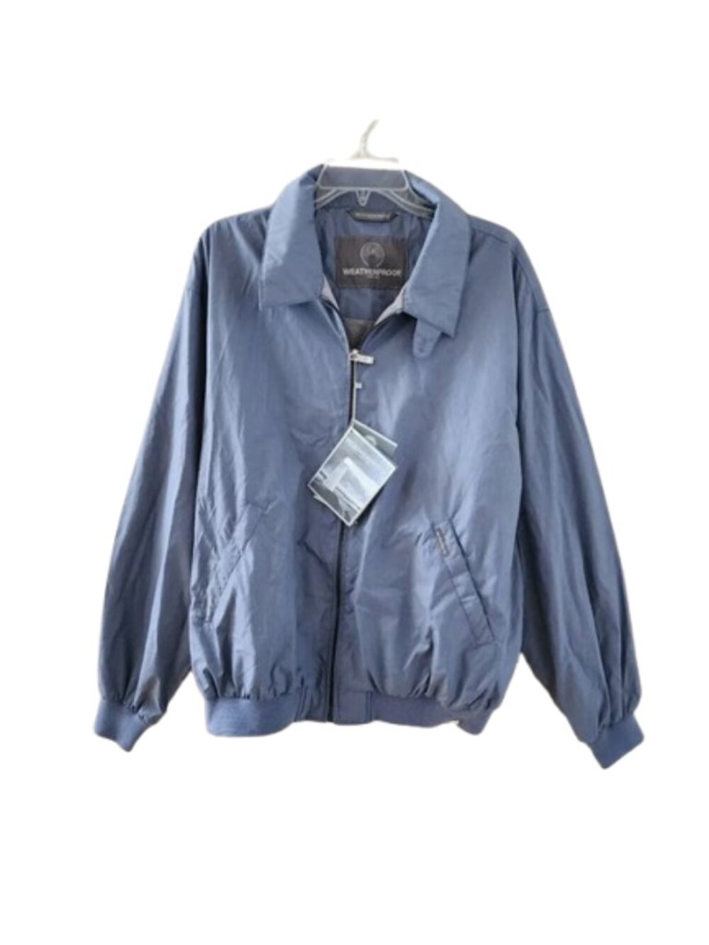 NWT Weatherproof Garment Co. Blue Microfiber Windbreaker Jacket